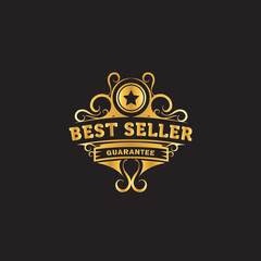 Best seller badge logo design.