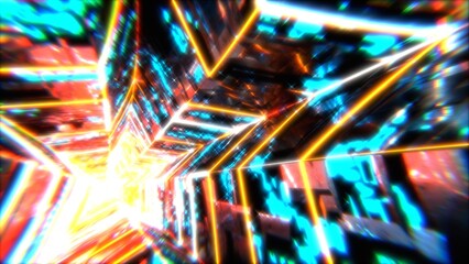 VJ 星 トンネル ディスコ 青 発光 BPM120 [別Verあり]