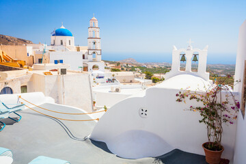 Pyrgos village on Santorini island