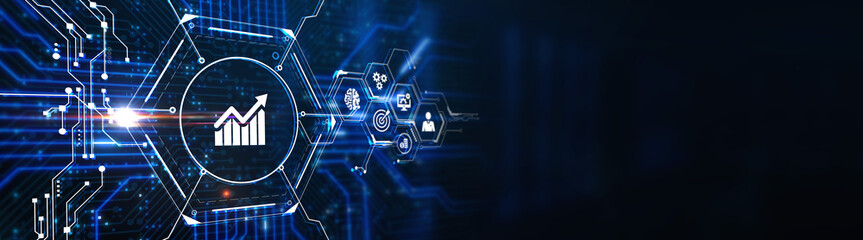 Business, Technology, Internet and network concept. Financial Graph. Stock Market chart. Forex Investment. 3d illustration