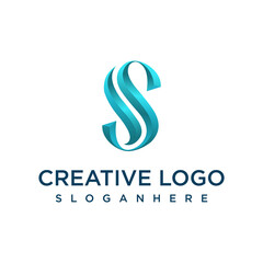 Letter S . logo design template vector graphics