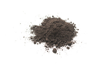 Black land for plant isolated on white background.