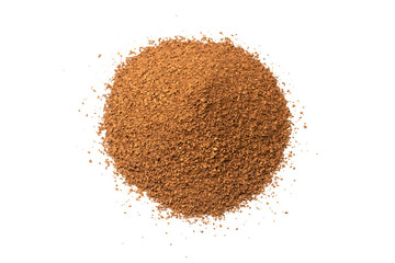 Instant coffee isolated on white background.