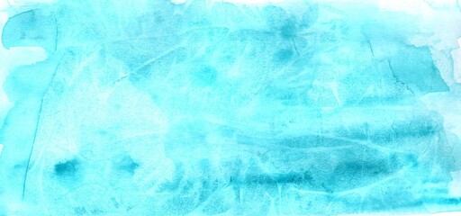 Absrtact soft watercolor backgraund. Hand painted light watercolor blue sky, paper texture