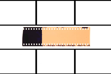 (35 mm.) film frame.With white space.film camera.
