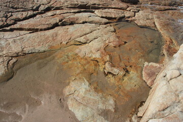 Pools of sea water on rocks
