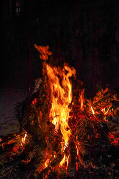 Holika Dahan-an Indian Festival Before Holi.