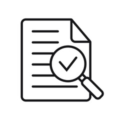 Document check icon vector illustration logo template.