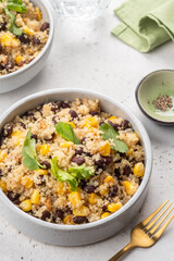Quinoa with corn and black beans