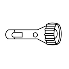 Pocket Flashlight  Outline vector illustration