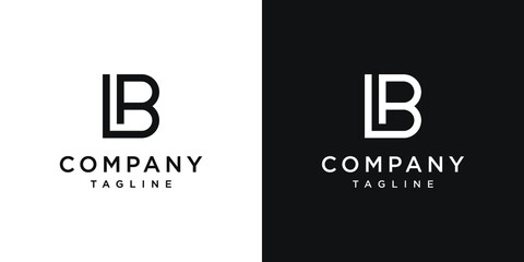 Creative letter LB monogram logo design icon template white and black background © arttools
