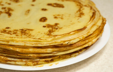 stack of pancakes close up
