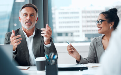 It takes a simple idea to spark something big. Shot of a group of businesspeople having a meeting in an office.