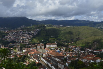 Fototapeta na wymiar Vista da cidade de Ouro Preto