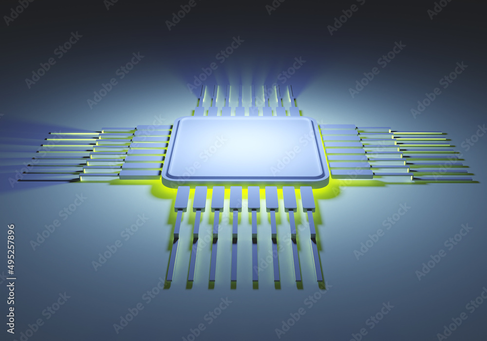 Poster printed circuit board close-up. technological background. the digital chip of the motherboard. techn