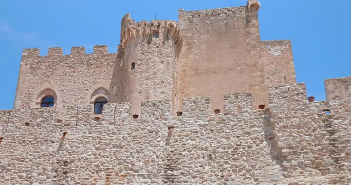 Roseto Capo Spulico,Calabria, Italy with Federician Castle on Ionian Coast.