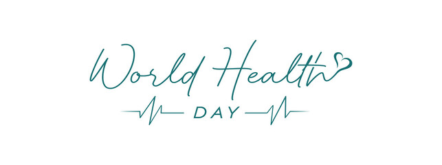 World health day logo design, health love with heartbeat logo design