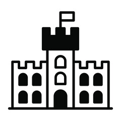 palace building vector illustration isolated on white background. Architecture business concept.