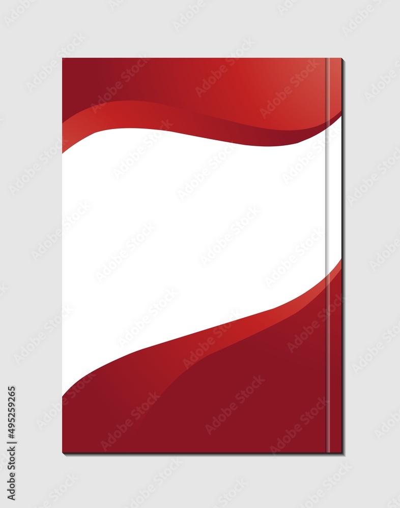 Poster Red Geometric shape background template design with abstract patterns