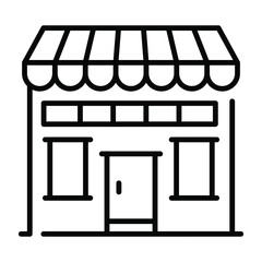 shop building vector illustration isolated on white background. Architecture business concept.