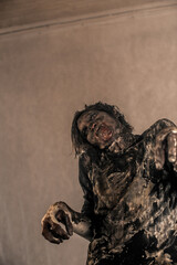 Zombies, Apocalypse, burnt people,  boy, man