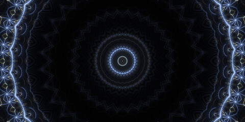 3D Fractal Background blue