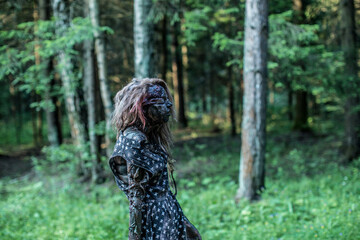 Zombies, Apocalypse, burnt people,  girl,  woman, 