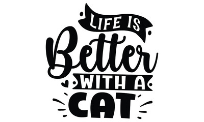 Cat SVG T shirt design template