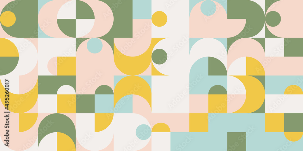 Poster scandi art made with scandinavian inspired graphics using abstract vector geometric shapes