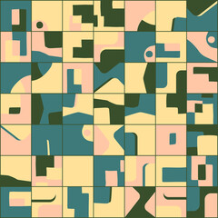 Bauhaus Aesthetics Graphics Art Made Vector Geometric Shapes And Abstract Forms