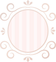 フレーム　くるくるストライプ　ピンク