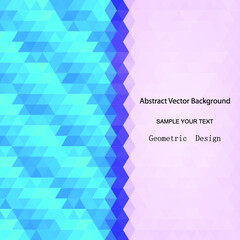 Fototapeta premium abstract blue triangles background. presentation template. cover brochures, flyers. geometric design. polygonal style. eps 10