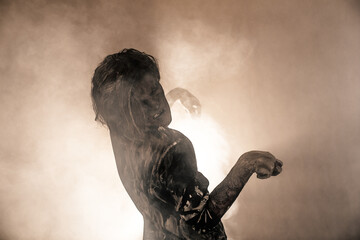 Fototapeta premium boy, man, Zombies, Apocalypse, burnt people