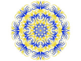 Ukrainian ethnic ornament background. Digital art illustration