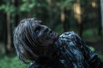  boy, man, Zombies, Apocalypse, burnt people