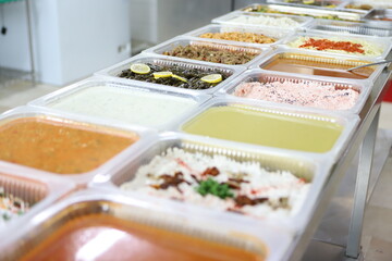 Various Convenience Food Ready for Vacuum Packing