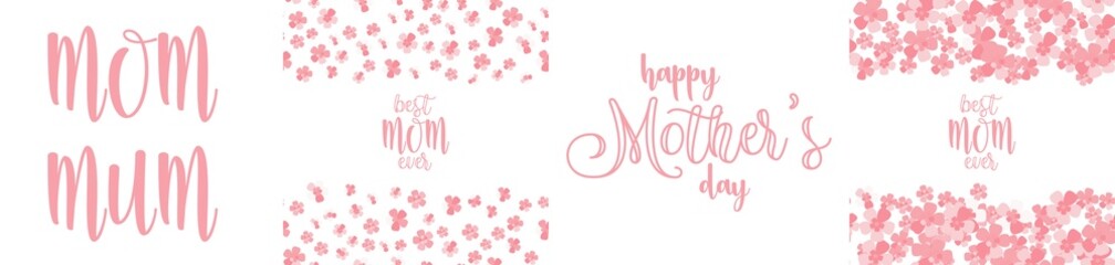 Happy Mother Day postcard templates. Sublimation print gift idea for mommy. Craft design layout with cute typographic