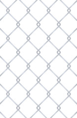 Metallic chain fence. vector illustration