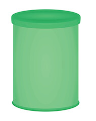 Green  kitchen container. vector illustration