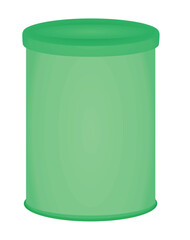 Green  kitchen container. vector illustration
