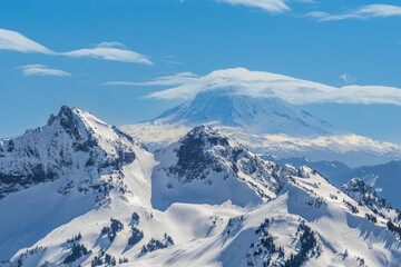 Winter view of Mount Adams