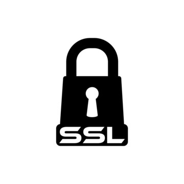 Secure SSL website icon. SSL icon isolated on white background