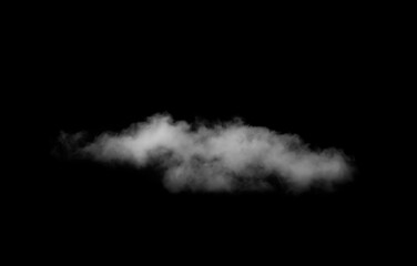 White Cloud Isolated on Black Background. Good for Atmosphere Creation. Graphic Design Resource - obrazy, fototapety, plakaty