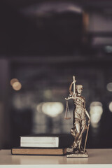 The Statue of Justice - lady justice or Iustitia, Justitia the Roman goddess of Justice.