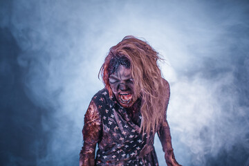 girl,  woman, Zombies, Apocalypse, burnt people