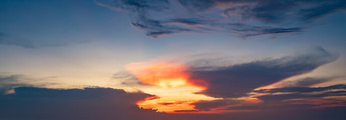 sunrise landscape of Blue sky background  , Can including free copy space for financial or ecology concept background website or art work design, earth day