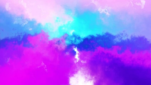 watercolor paint spreads. looping animation background in tie dye style.