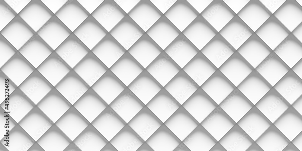 Poster rows of rotated and offset diagonal white cube boxes block background wallpaper banner flat lay top 