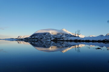 landscape with lake and mountains