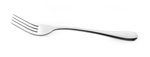 stainless steel spoon isolated on white background